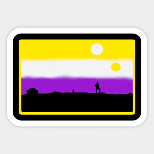 Non Binary Sunset Flag Sticker